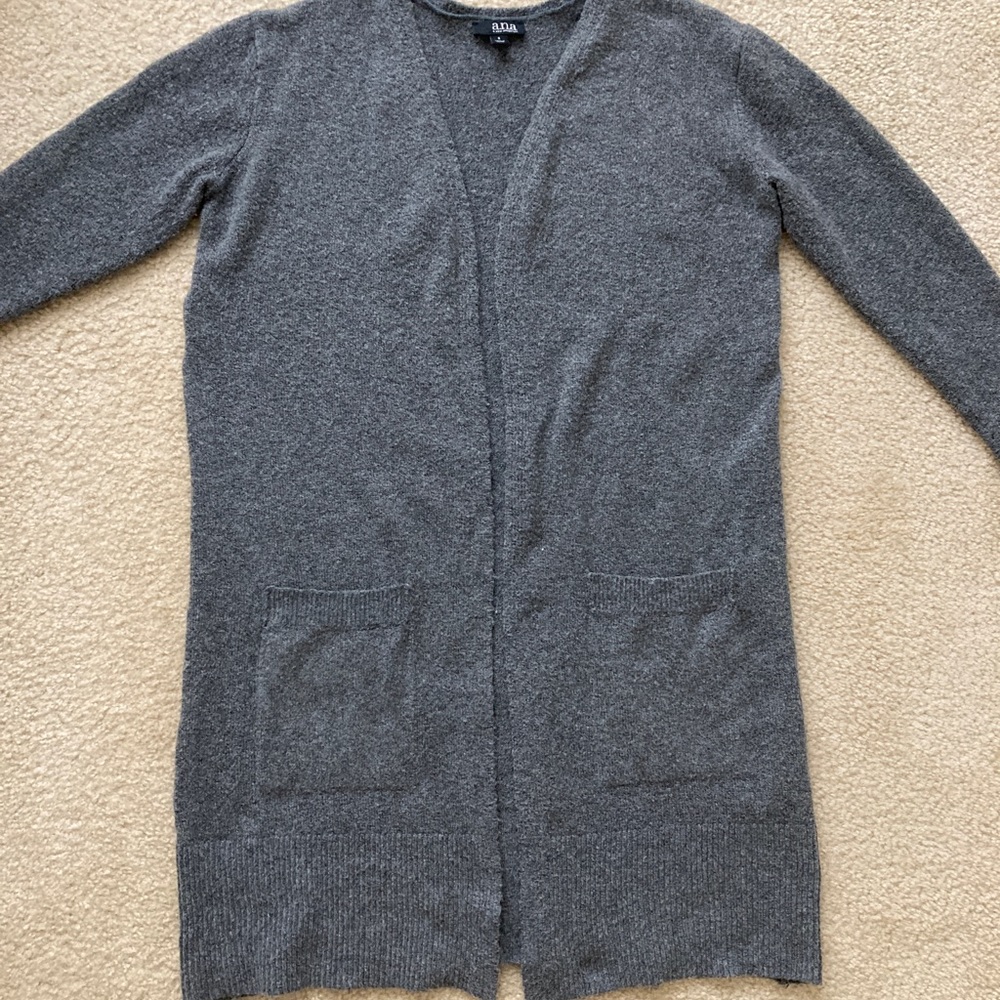 Grey long sweater cardigan